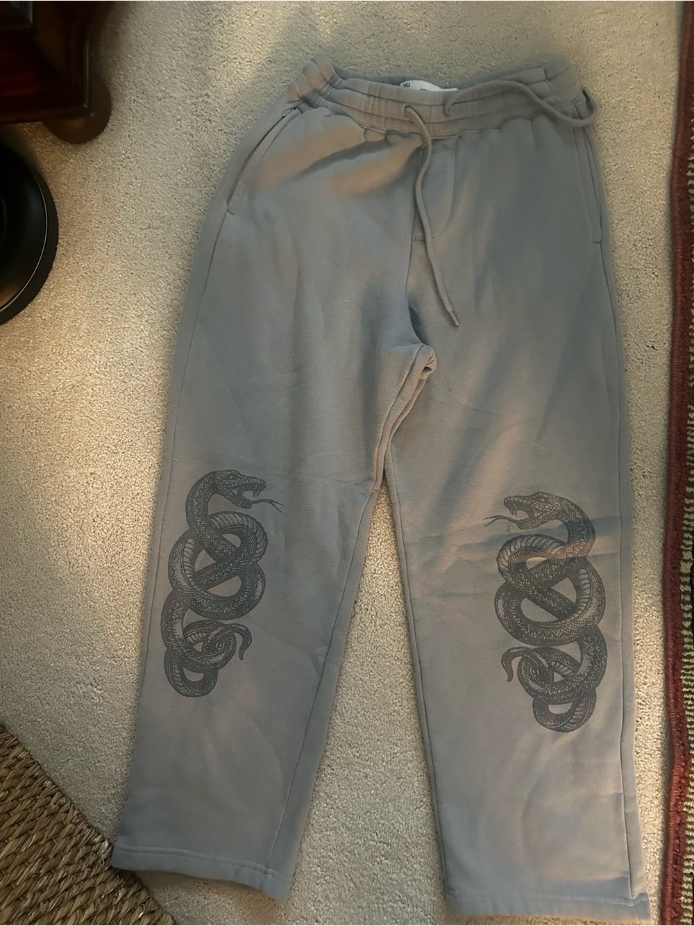 Hollister Light Gray Fleece-Lined Sweatpants - XS
